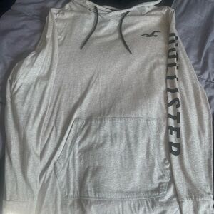 Hollister Gray Long Sleeve Hoodie Tee